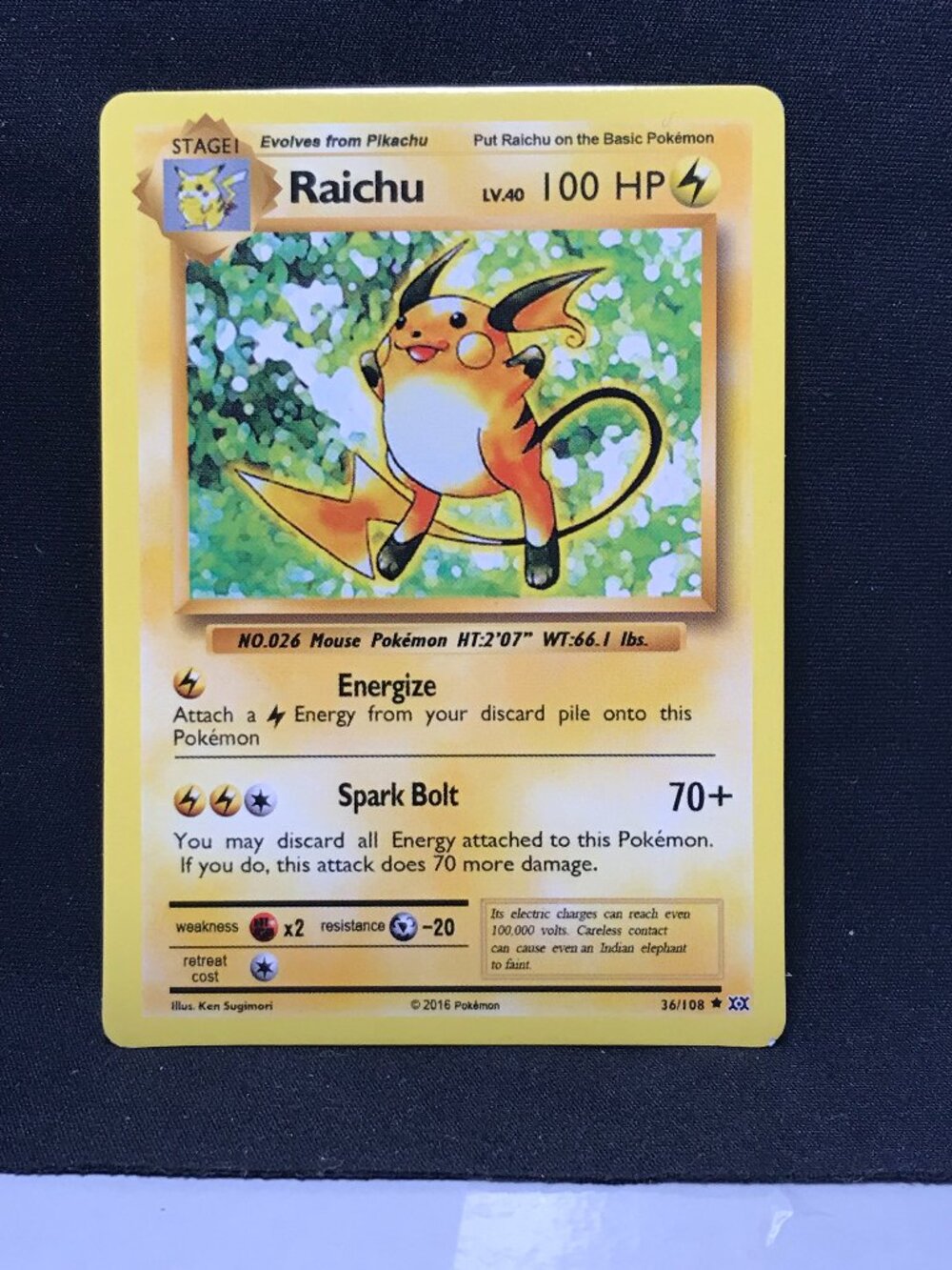 Pokemon TCG Raichu XY - Evolutions 36/108